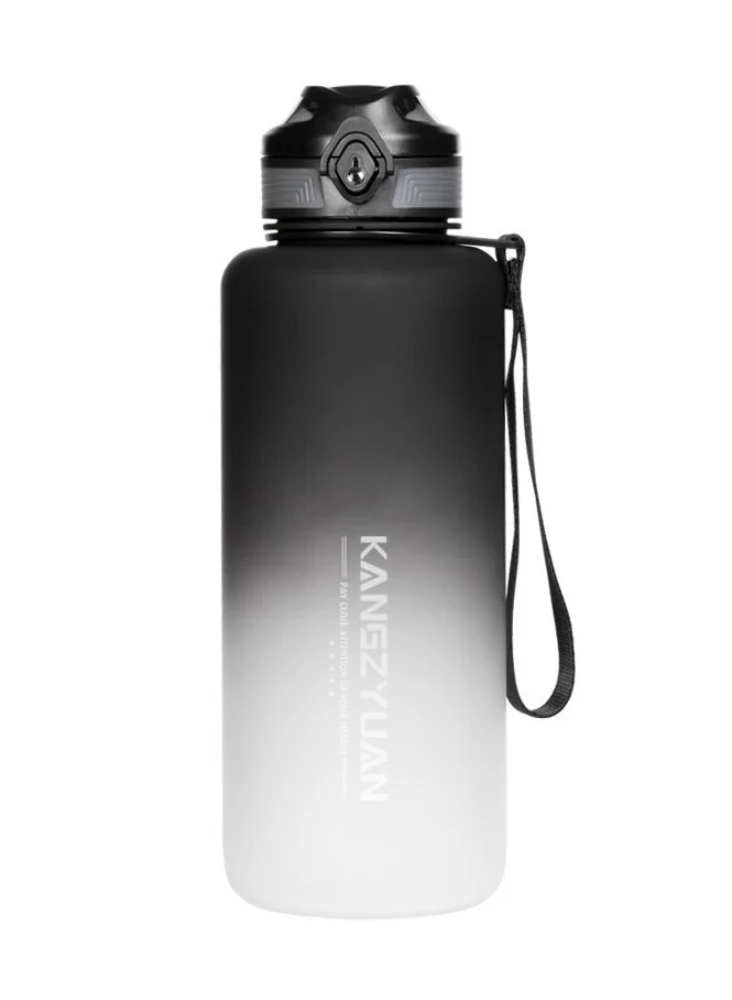 KANGZYUAN Sports Water Bottle 1500ml High-Capacity Protein Shaker BPA-Free (Black, 1500 mL) j6t0s