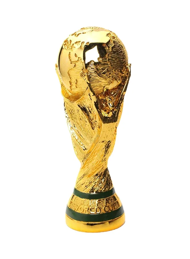 Premium Football Championship Trophy Replica Decorative Collectible (Gold, 14x5cm) f9la7