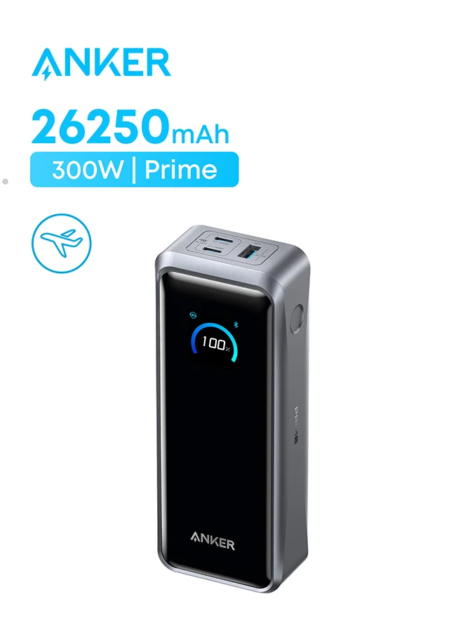 Premium High-Speed Power Bank 26250mAh 3-Port Portable Charger 300W Output (Phantom Gray) 31ls5