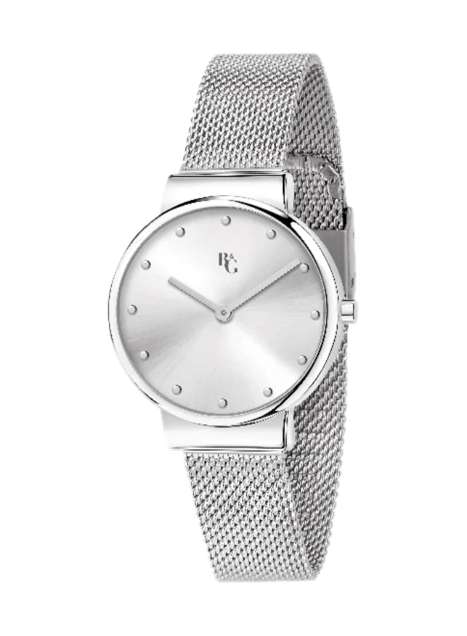B&G Women's Analog Quartz Watch with Silver Stainless Steel Band (30mm) 8o35g