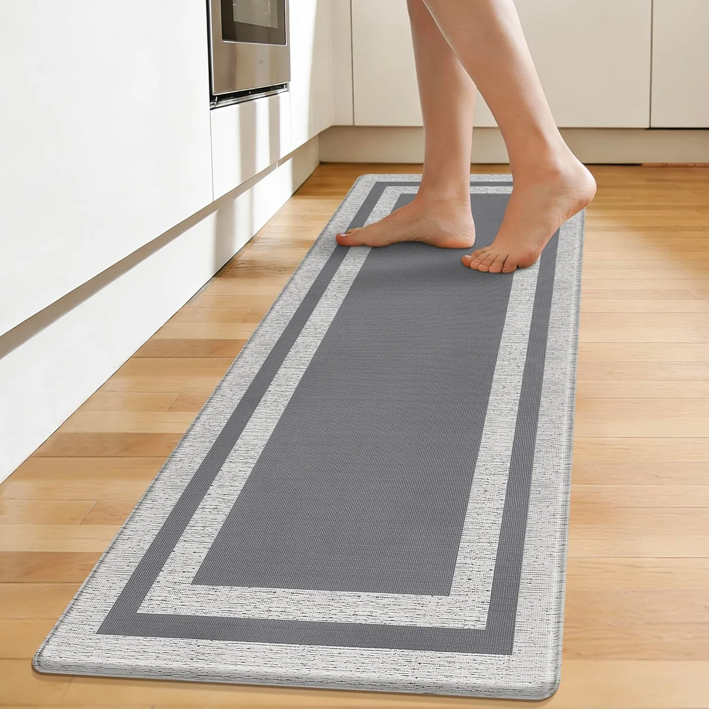 Premium Anti-Fatigue Standing Mat High-Density Cushioned Foam Waterproof Non-Slip Floor Mat for Kitchen and Office (Gray, 90 cm x 50 cm) txocd