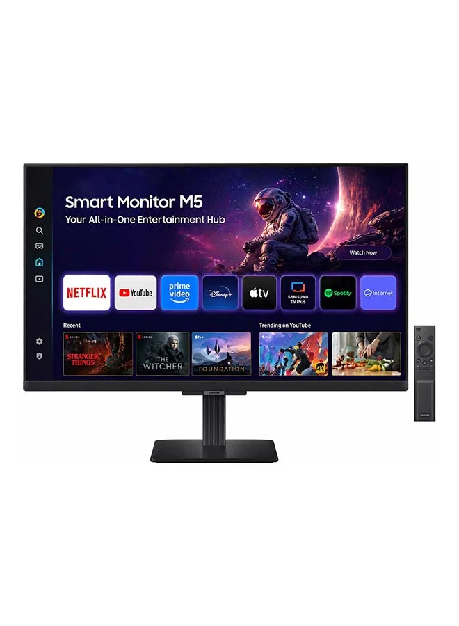 Ultra-HD 27-inch Smart Monitor FHD LED Display with Integrated Streaming Apps and Gaming Hub (Black, 27-inch) xpggq