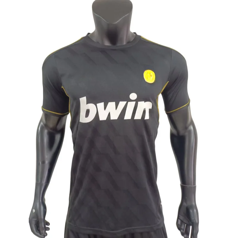 Retro Football Jersey Vintage Style Soccer Uniform (Premium Polyester, Large) dj0gj