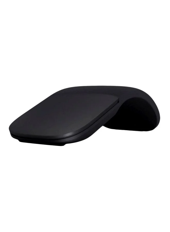 Professional Bluetooth Wireless Arc Mouse Ergonomic Slim Design (Black) lpcoy