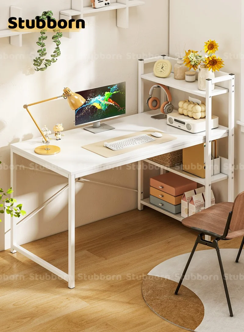 Stubborn Modern Study Writing Desk with Storage Shelves (Wood, 120 cm x 60 cm) htgvi