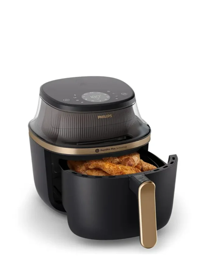 Professional Large Capacity Air Fryer 7.2L 2000W High-Speed Convection Oven (Black Gold, 7.2 L) 0pbna