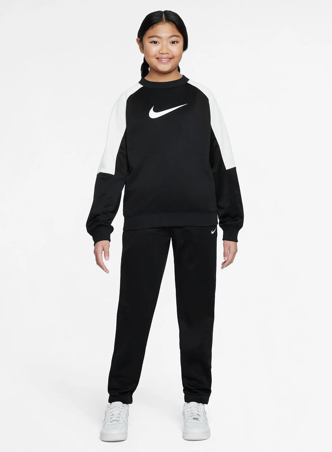 Athletic Premium Tracksuit Set Moisture-Wicking Performance Sportswear for Kids (Black, 140 cm) v9ya0