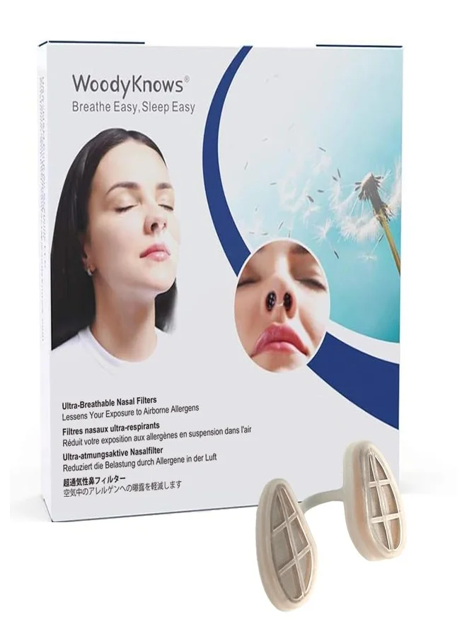 Premium Nasal Filters for Allergy Relief Ultra-Breathable Dust Protection (Narrow Combo Pack, S/M/L/XL) zs73a