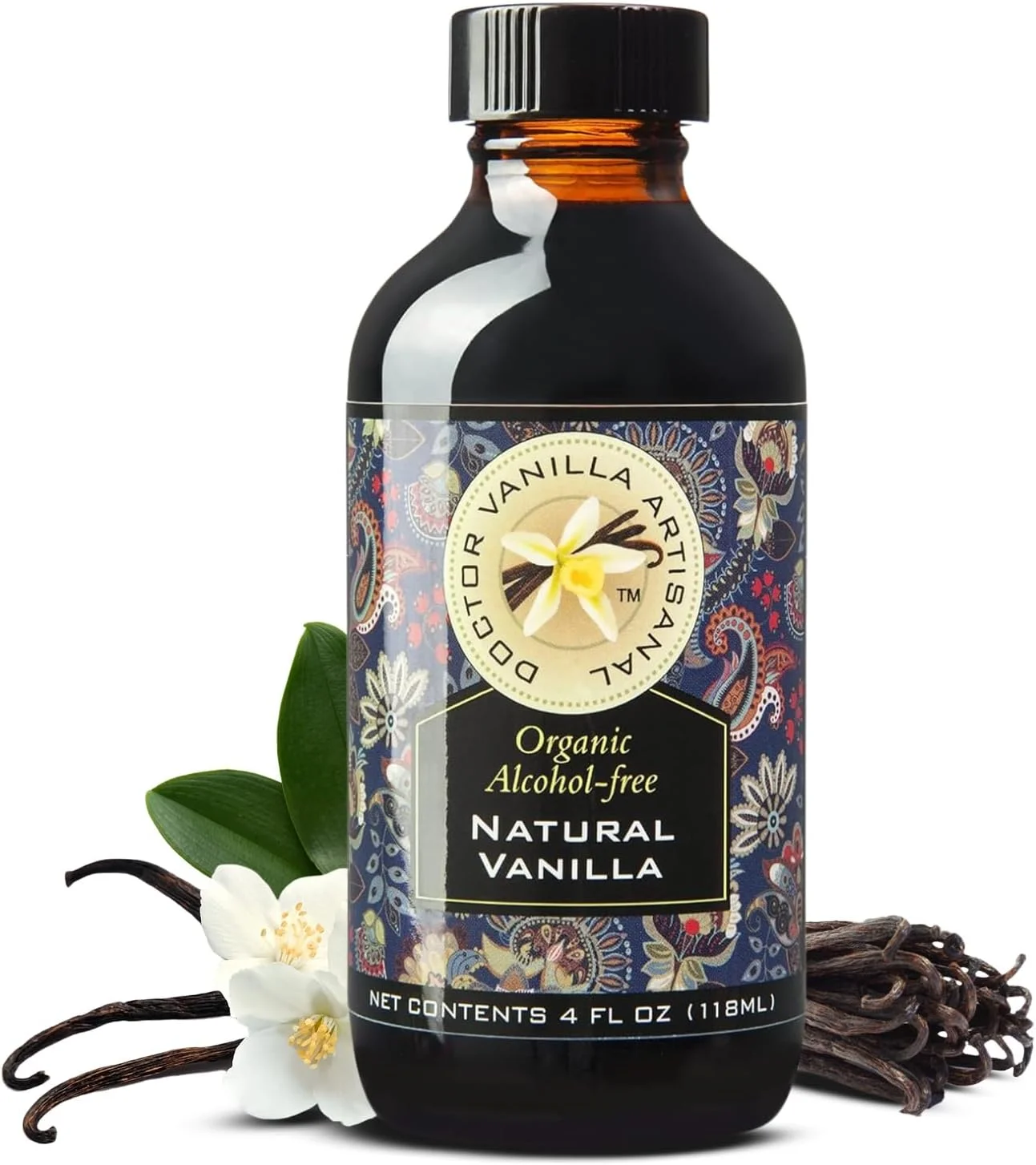 Doctor Vanilla Artisanal Organic Natural Vanilla Extract (Alcohol-Free, 100 mL) cj1jq