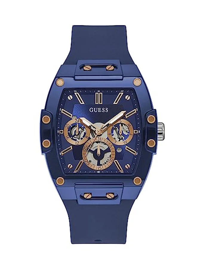 Premium Men's Analog Quartz Wrist Watch with Silicone Strap (43 mm) gcw5f