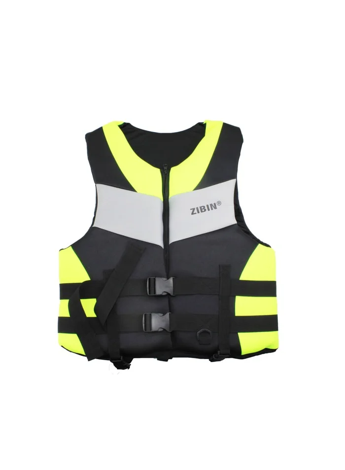 AL QADAH Adult Swim Jacket High Visibility Reflecting Tape Safety Vest (XXL) f65i7