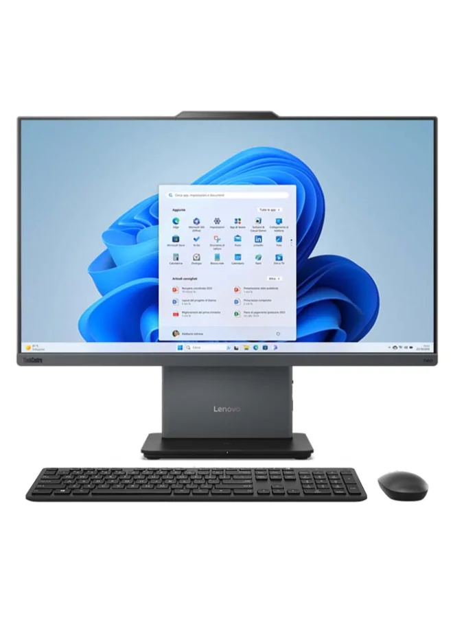 All-in-One Desktop PC 23.8-Inch Full HD Display, Core i7 Processor, 16GB RAM, 512GB SSD, Windows 11, English/Arabic Keyboard (Luna Grey) wfc72