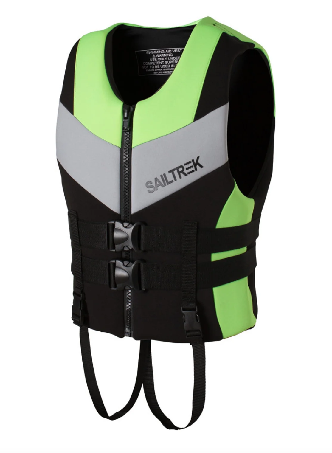 SAILTREK Neoprene Buoyancy Aid Swim Vest Premium Water Sports Safety Jacket with Adjustable Straps for Snorkeling Kayaking (Adult, Black) 3uyzo