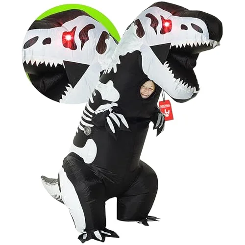 Morph Inflatable LED T-Rex Dinosaur Costume for Kids Premium Blow Up Party Suit (One Size) 5x944