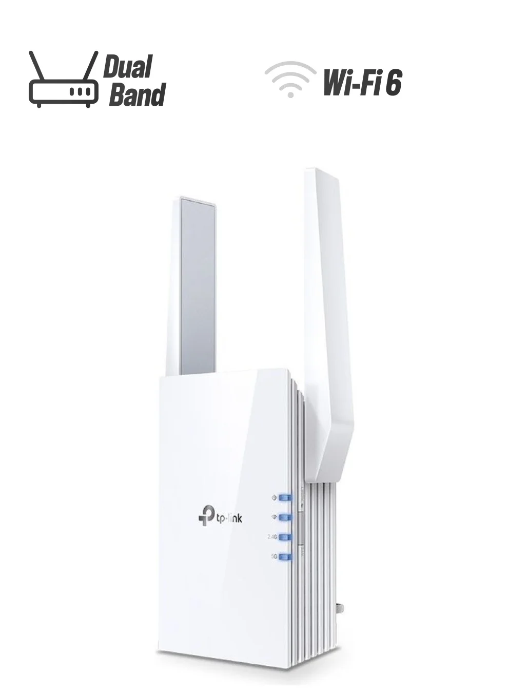Premium AX1800 WiFi 6 Range Extender Wireless Signal Booster (White, 1 Unit) v8cfq