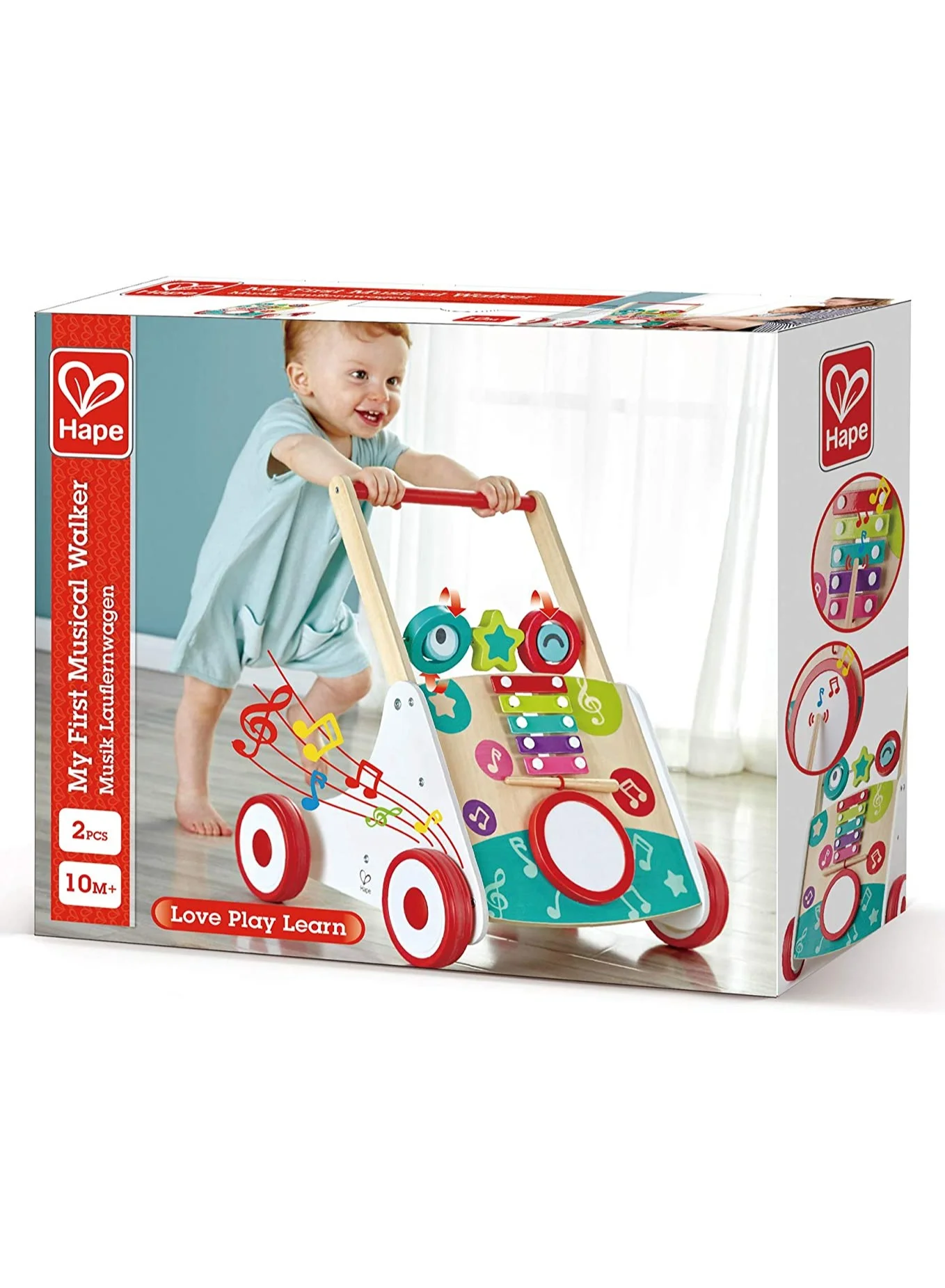Premium Wooden Musical Activity Walker for Toddlers (Interactive Learning Toy, Multi-Color, 50 cm) fxbd8