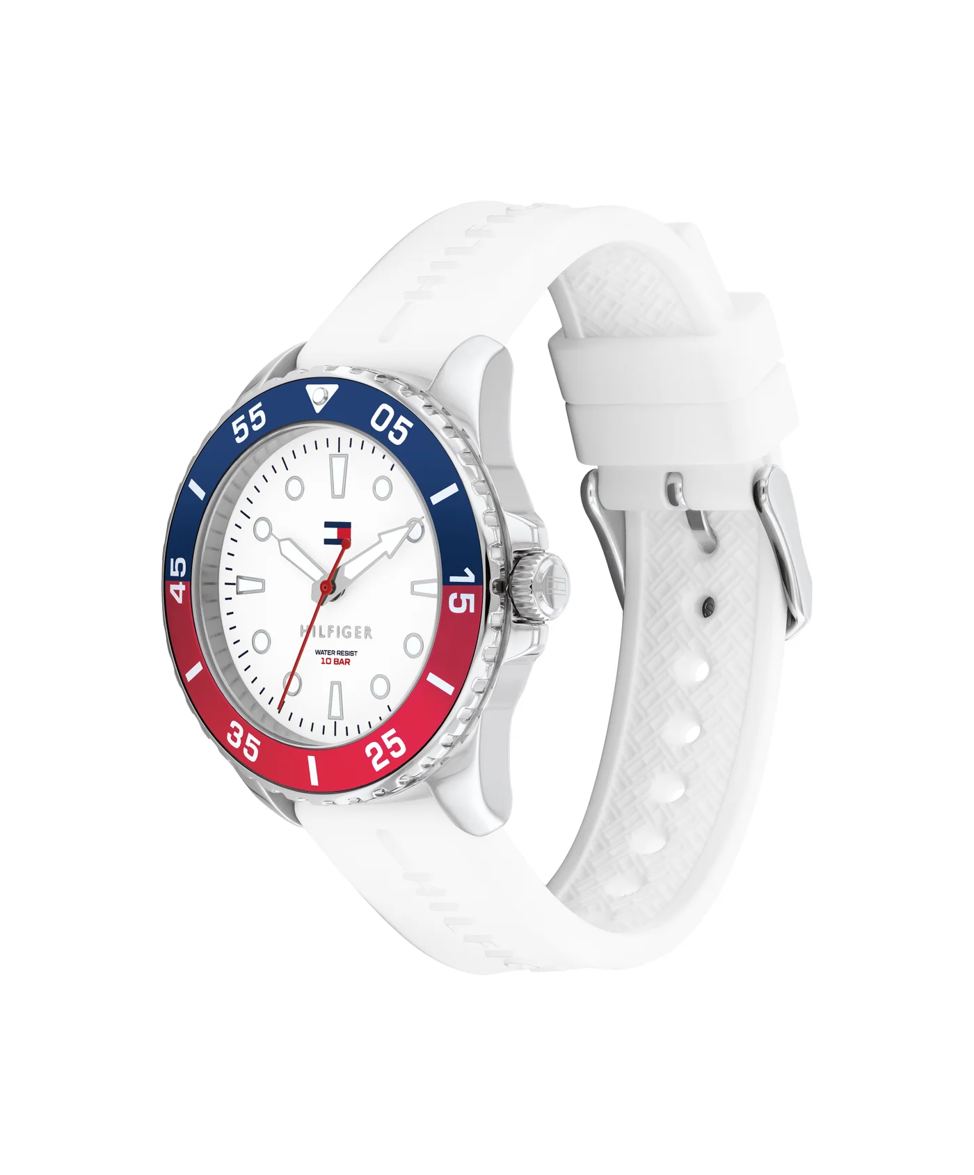 Premium Round Analog Youth Watch with Stainless Steel and Aluminum Case (Blue and Red, 38mm) h5bhw