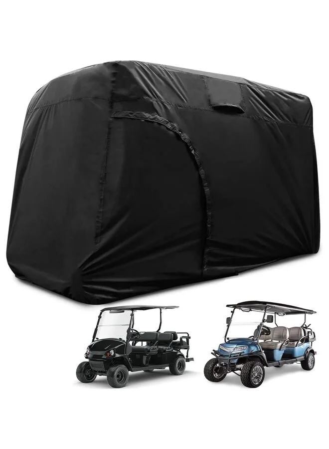 Premium Golf Cart Enclosure Cover Waterproof Protective Shield for 4 Passenger Vehicles (245 cm) htmie