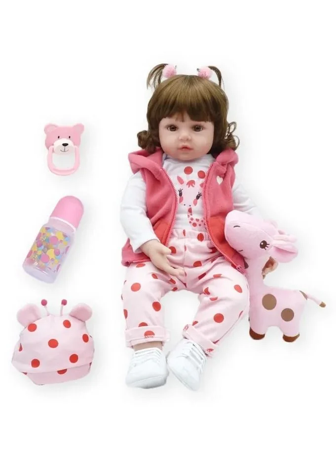 Nano Classic Reborn Baby Doll Realistic Newborn Toy (50 cm, Cloth Body with Silicone Limbs) z3uun