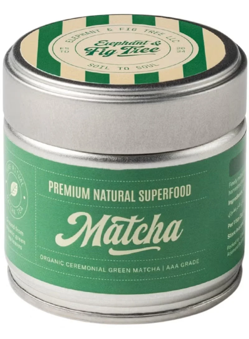 Elephant & Fig Tree Organic Ceremonial Grade Matcha Green Tea Powder (Premium Japanese Superfood, 30g) y031w