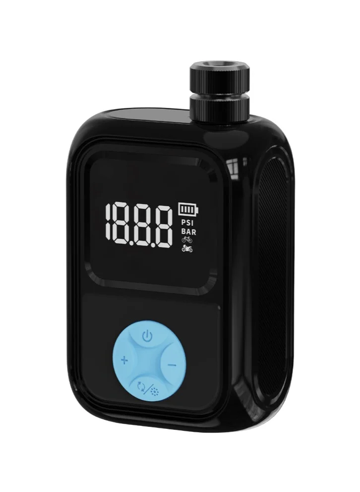 Powerology Portable Electric Tire Inflator 150PSI Air Compressor with Digital Display (Black, 48W) ibtc7