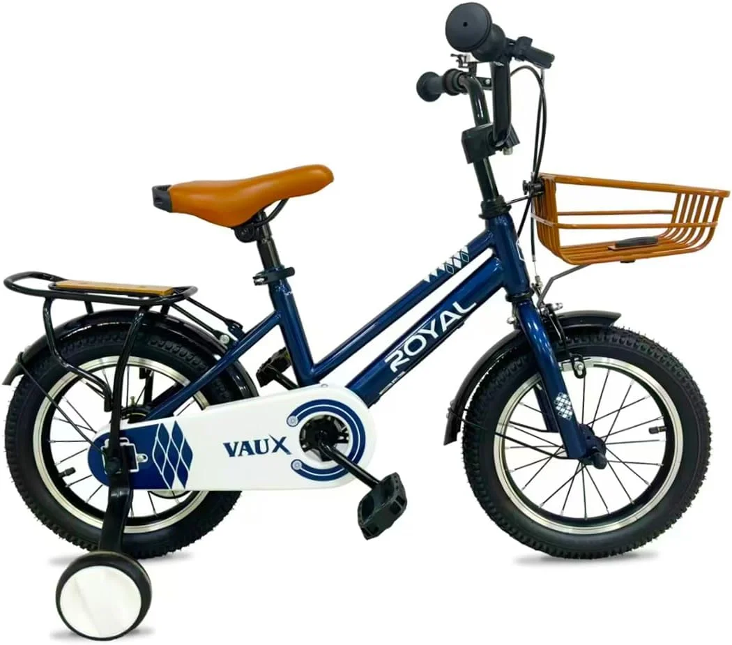 Vaux Kids Road Bike with Training Wheels and Adjustable Seat (Blue, 12-Inch) idago