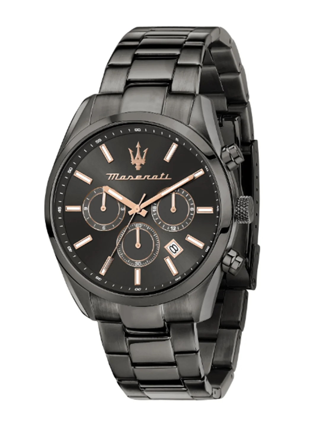 Premium Men's Grey Sunray Dial Stainless Steel Watch (43 mm) 9i5en