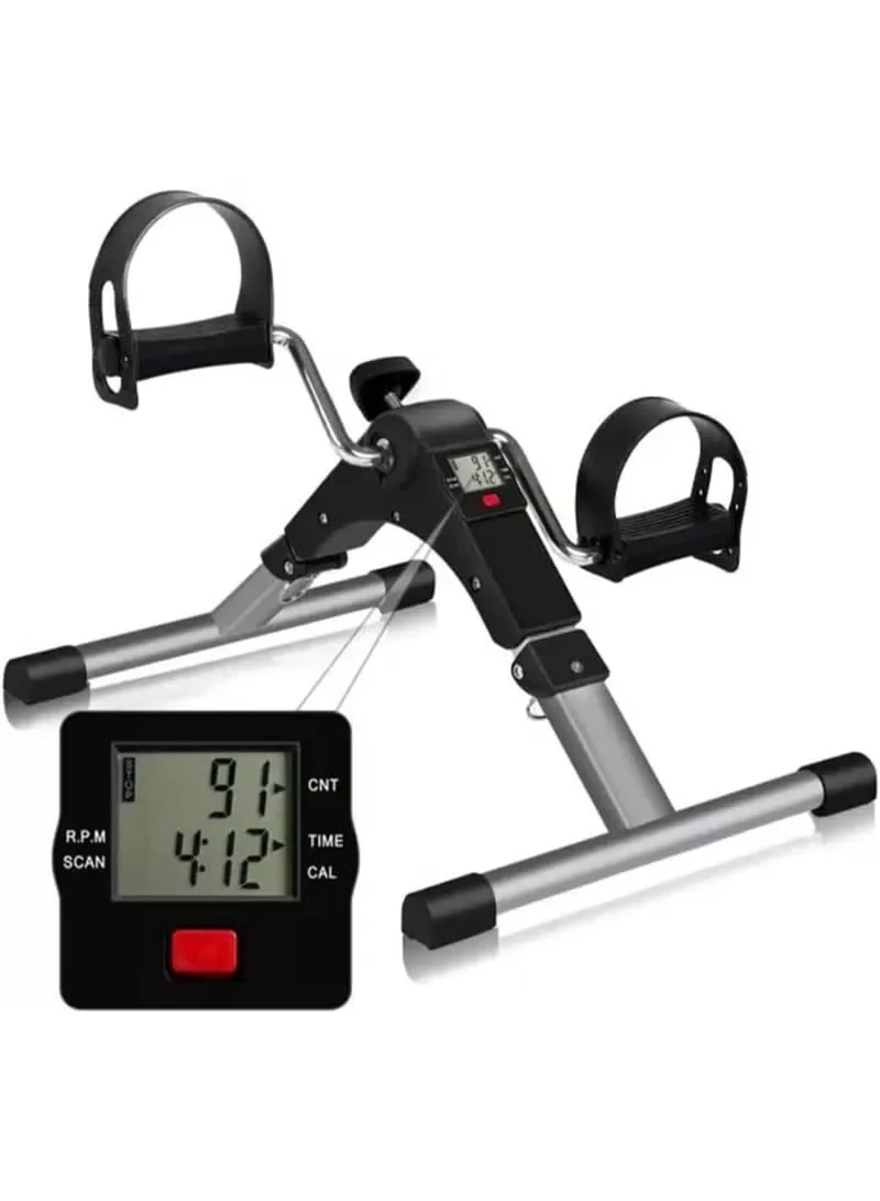 GENNEXT Mini Portable Folding Pedal Exerciser for Arms and Legs (Adjustable Resistance, Compact Under Desk Fitness Bike) lh8oy