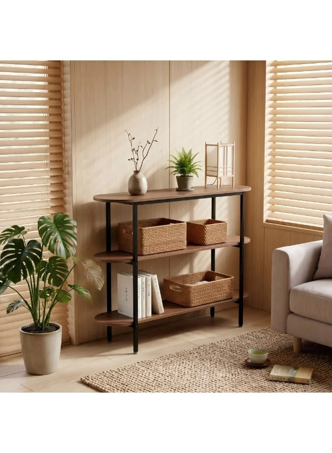 Modern Console Table for Entryway and Living Room (110cm, Premium Wood Finish) rayqi