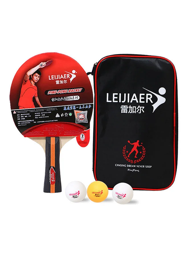 Leijiaer Table Tennis Racket And Ball Set (5-Piece Professional Training Kit) 66069
