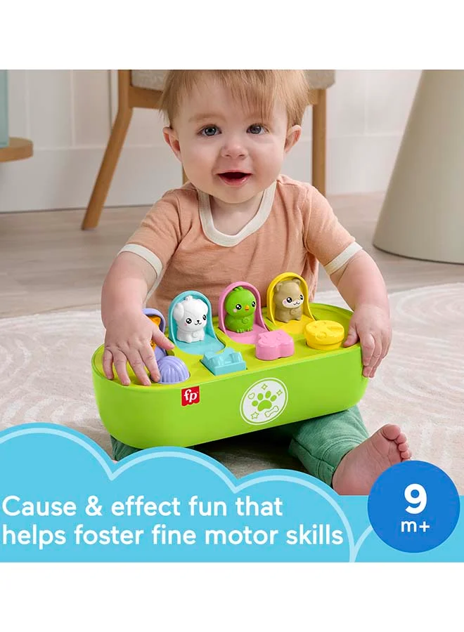 Interactive Pop-Up Activity Toy for Infants Fine Motor Skill Development (9 Months+, Multi-Color) 9pmql