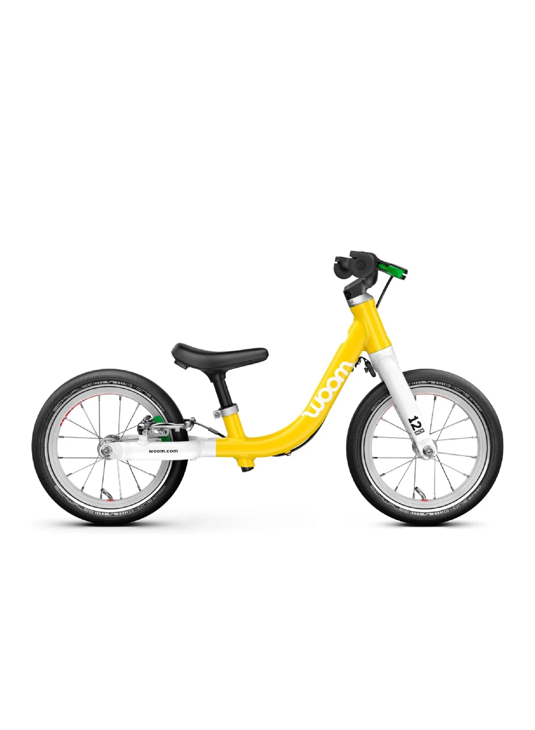 Premium Balance Bike for Toddlers Lightweight Aluminum Frame with Rear Hand Brake (12-inch Wheels, Yellow) xxnhu