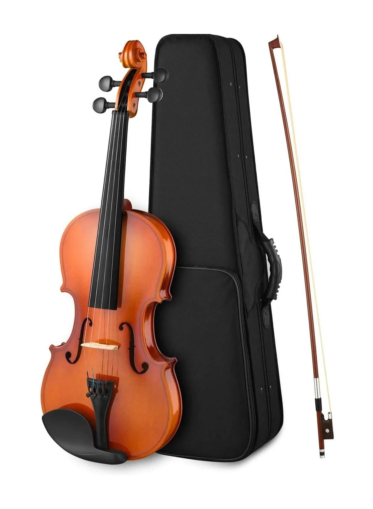 Megarya 1/4 Acoustic Violin Starter Set with Protective Case Bow and Rosin (1/4 Size) nzh9e