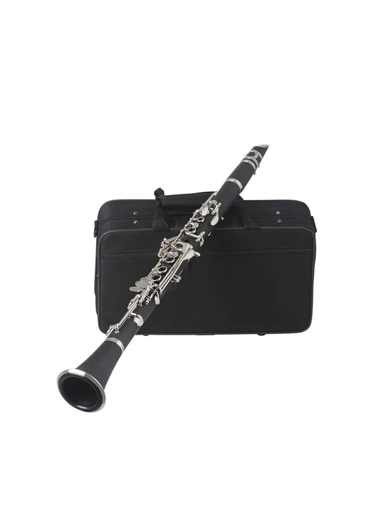 ANDOER Bb Flat Clarinet Professional Woodwind Instrument with Silver Plated Keys and Durable Carry Case (Black, 1 Piece) ob9hj