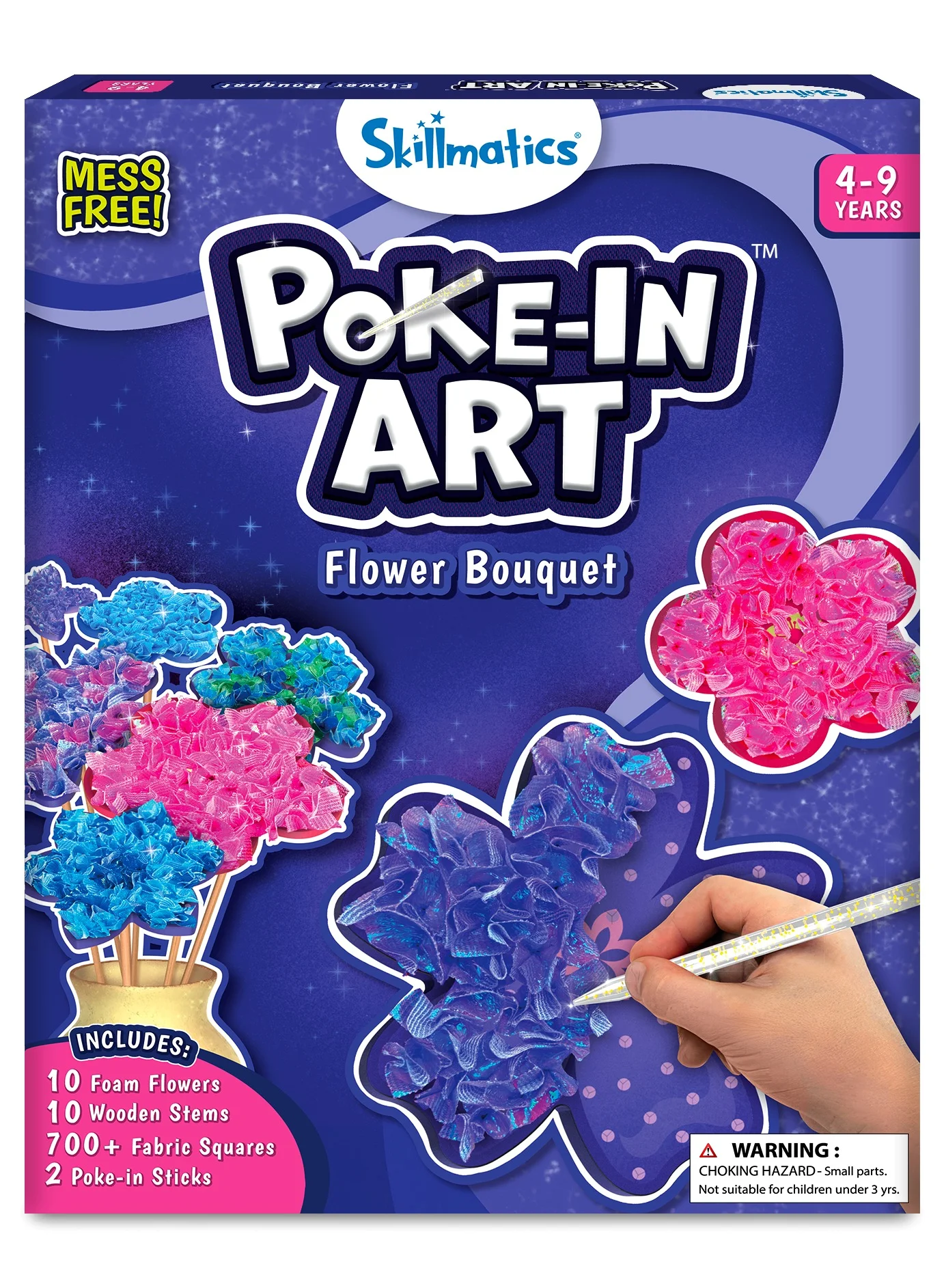 Skillmatics Poke-in Art Flower Bouquet DIY Craft Kit (Creative Activity Set for Kids, Foam Material) 86gmm