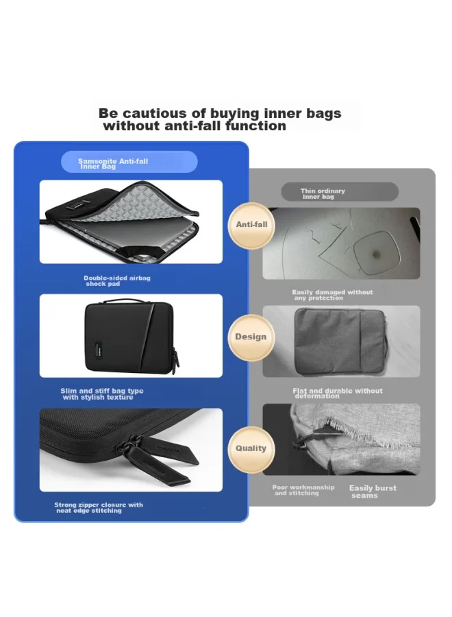 Premium Laptop Protective Case, Ultra-thin Business Handheld Bag, Shockproof Airbag Liner, Water-resistant Fabric (13.3-inch) 5cqhk