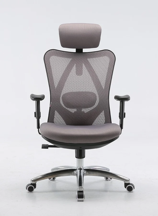 SIHOO M18 Ergonomic Office Chair with Adjustable Lumbar Support and Headrest (Grey, 120 cm) 5mxdr