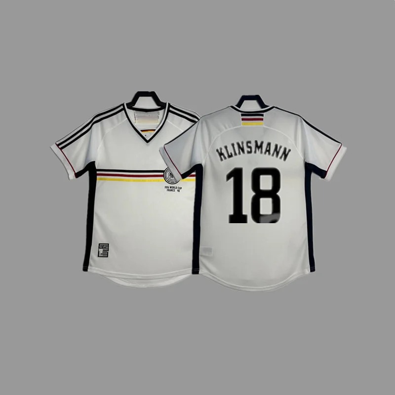 Germany Retro Football Jersey Classic Nostalgic Home Team Soccer Shirt (Adult, Large) 5o84a