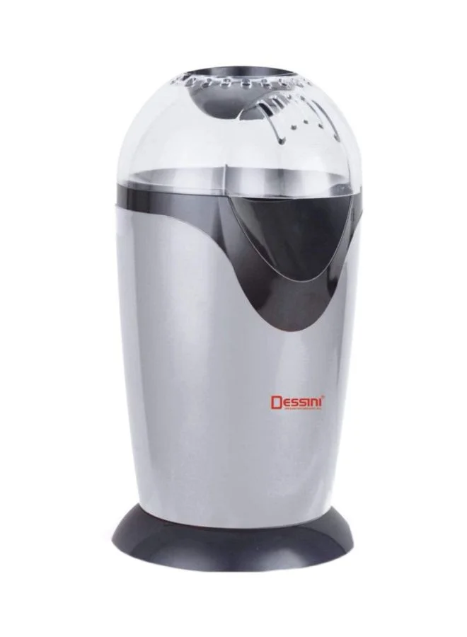 DESSINI Electric Popcorn Maker Hot Air Popper Machine 1200W Countertop (Grey, 1 Unit) 7xpgu