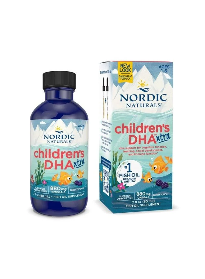 Nordic Naturals Children's DHA Xtra Omega-3 Supplement Berry Punch (60 mL) o0pfr