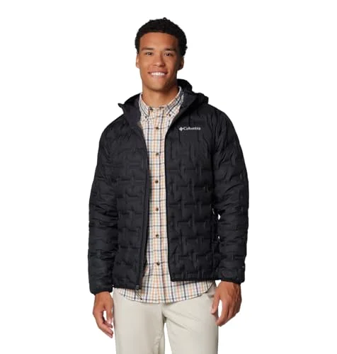 Premium Hooded Down Jacket for Men Lightweight Insulated Winter Outerwear (Black, Small) 95x5l
