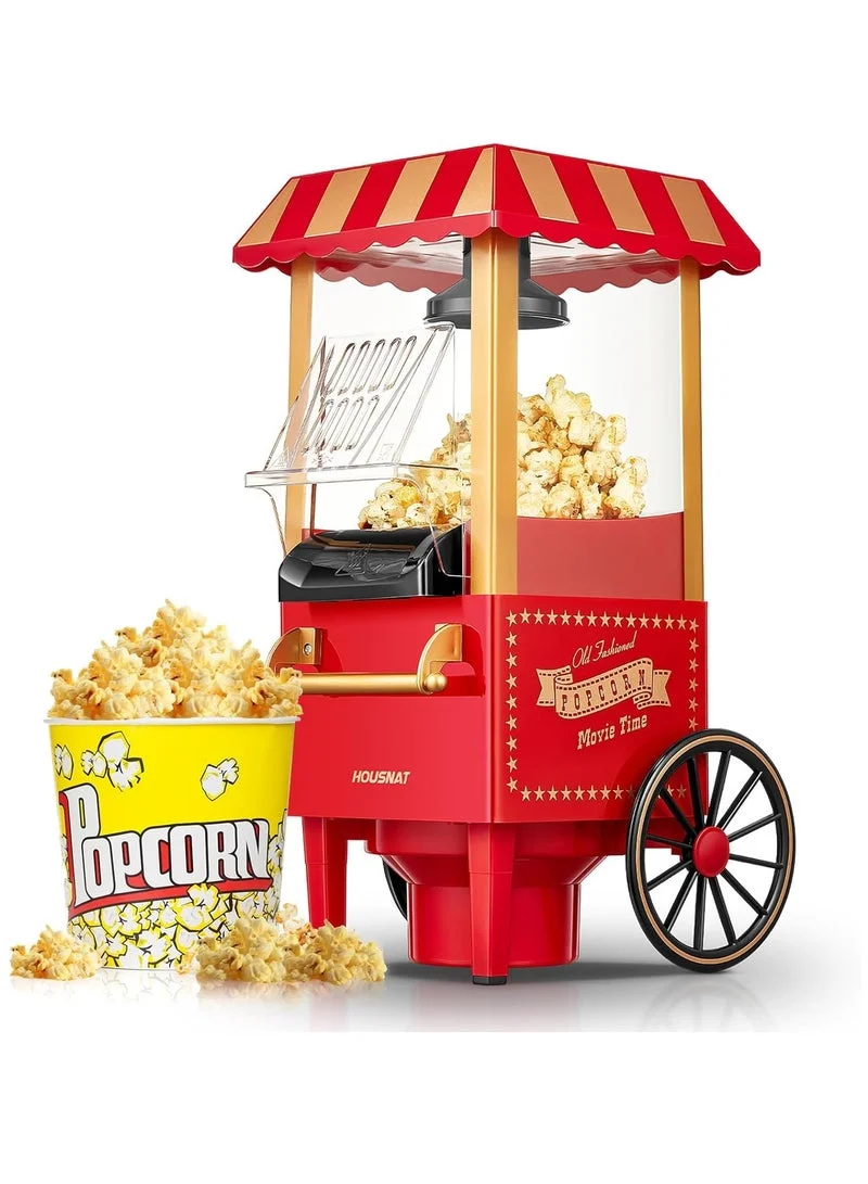 TIGER Hot Air Popcorn Maker 1200W Electric Popper for Home Movie Nights (Red) extou