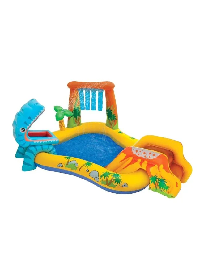 Dinosaur Inflatable Water Slide Play Center Premium Vinyl Pool for Kids (40.5x38.7x14cm) 5qe8q