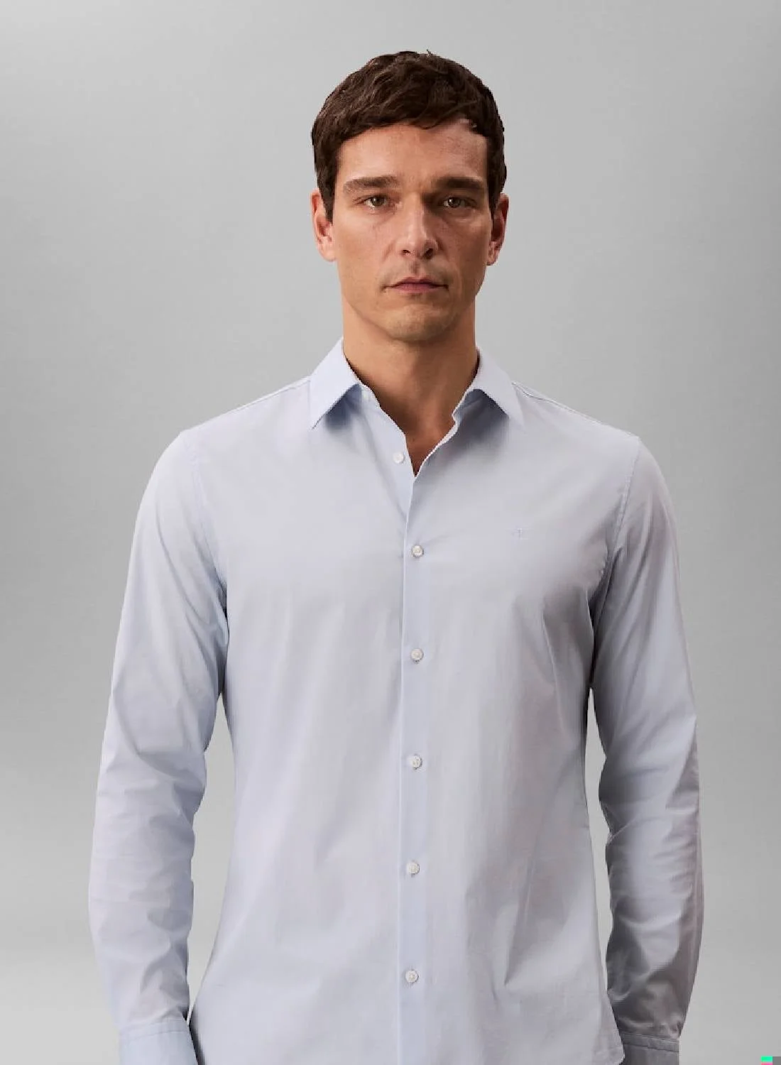 Premium Slim Fit Stretch Button-Up Shirt Long Sleeve Formal Office Wear for Men (White, Medium) bf9bu