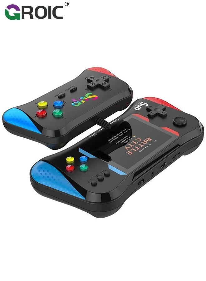 GROIC Handheld Game Console 3.5 Inch Screen Portable Retro Gaming Device with 500 Built-in Games (Black) taz80