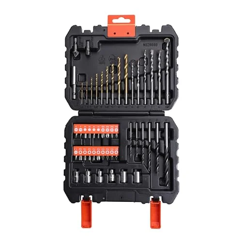Premium 50-Piece Power Tool Accessory Set Professional Drill Bit and Driver Kit (Black, 50 Pieces) n8pnj