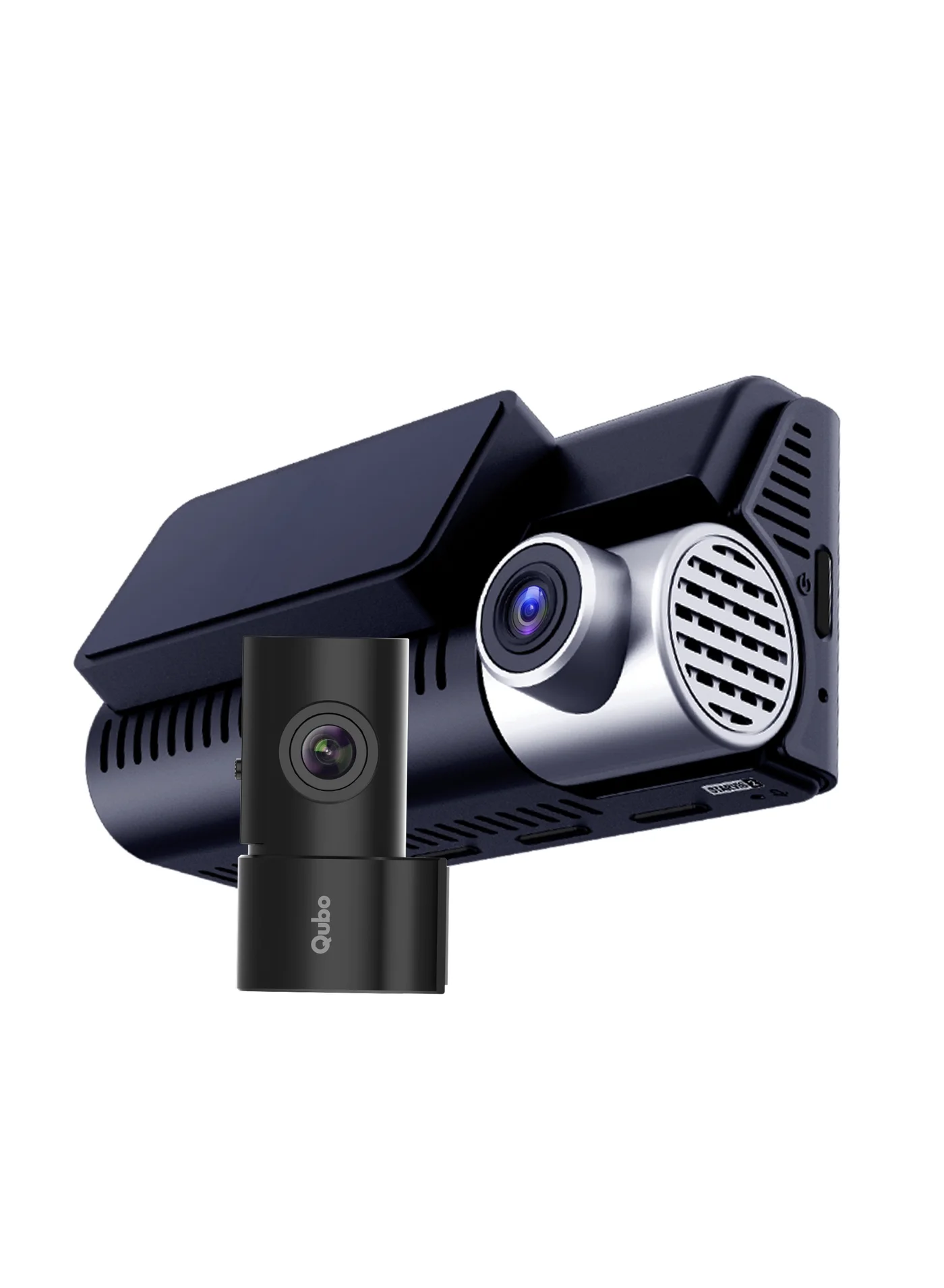 Premium Dual Channel Car Dashcam 3K UHD Front and FHD Rear Camera System with GPS and Wi-Fi (3.2-inch LCD) em7bx
