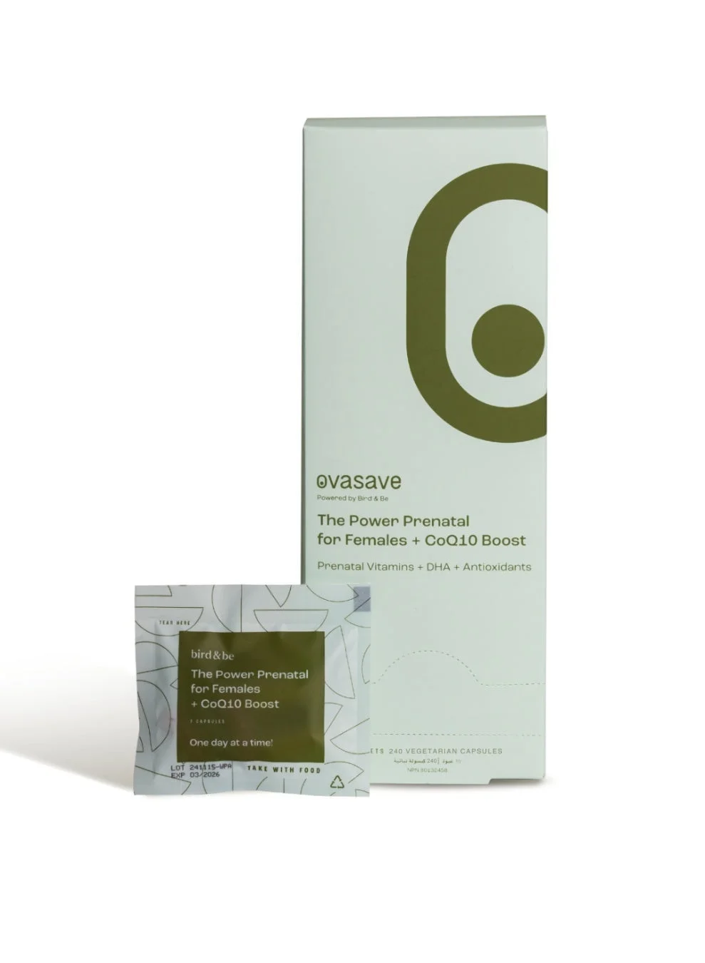 Ovasave Prenatal Fertility Support Supplement with CoQ10, NAC, Zinc, and Folate (240 Capsules, 30-Day Supply) ooxk5