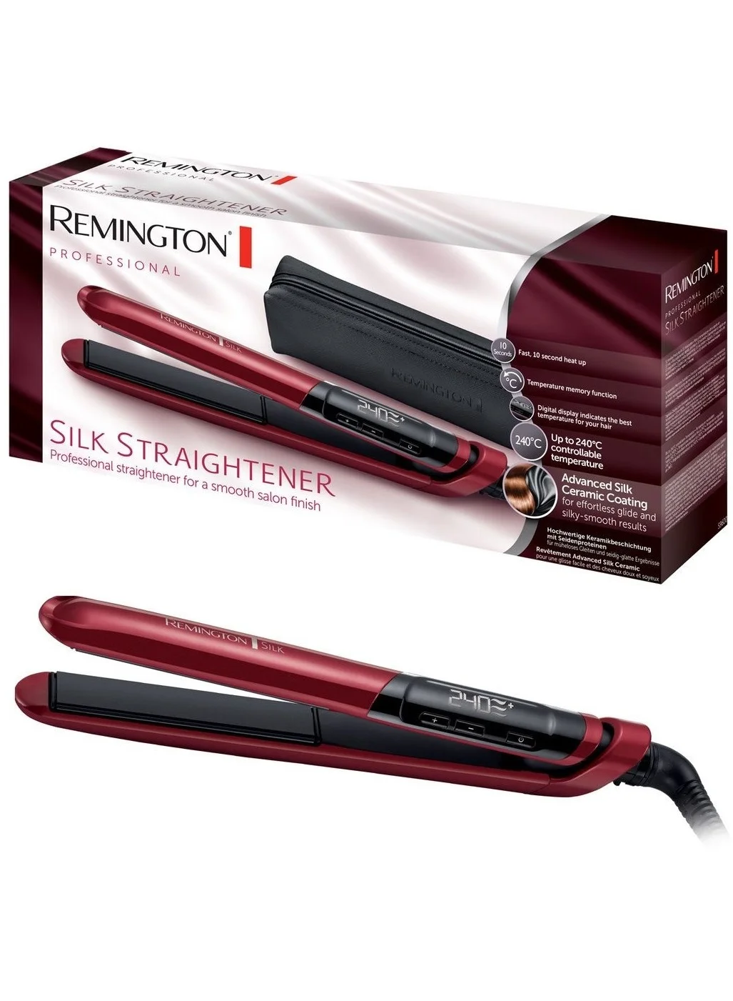 Premium Ceramic Hair Straightener with Digital Temperature Control for Professional Styling (1 Unit) 0o64b