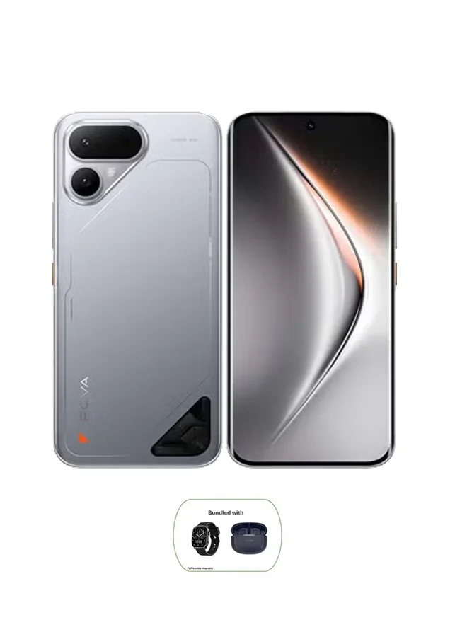 TECNO Pova Curve 2 5G Smartphone Bundle with Wireless Earbuds and Smartwatch (Melting Silver, 12GB RAM, 256GB Storage) um4yp